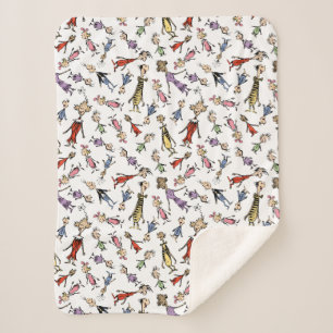 Dr. Seuss Whoville Charaktere Festives Muster Sherpadecke