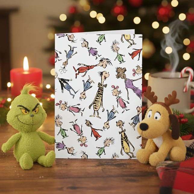 Dr. Seuss Whoville Charaktere Festtagsmuster Karte (Von Creator hochgeladen)