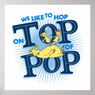 Dr. Seuss Wir hüpfen gerne auf Pop Poster
