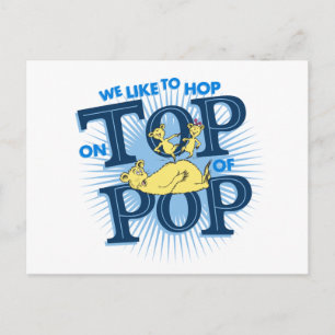 Dr. Seuss   Wir hüpfen gerne auf Pop Postkarte