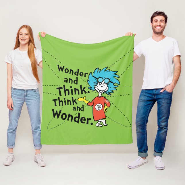 Dr. Seuss | Wonder and Think. Denken Sie nach. Fleecedecke (Beispiel)
