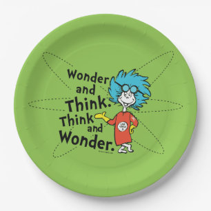 Dr. Seuss   Wonder and Think. Denken Sie nach. Pappteller