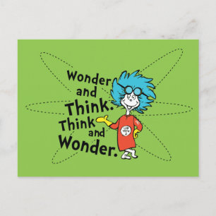 Dr. Seuss   Wonder and Think. Denken Sie nach. Postkarte