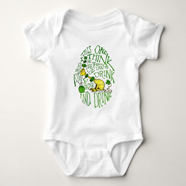 Dr. Seuss | Yink - St. Patrick's Day Baby Strampler (Vorderseite)