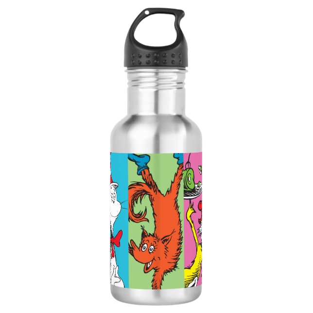 Dr. Seuss | Zeichensatz Edelstahlflasche (Vorderseite)