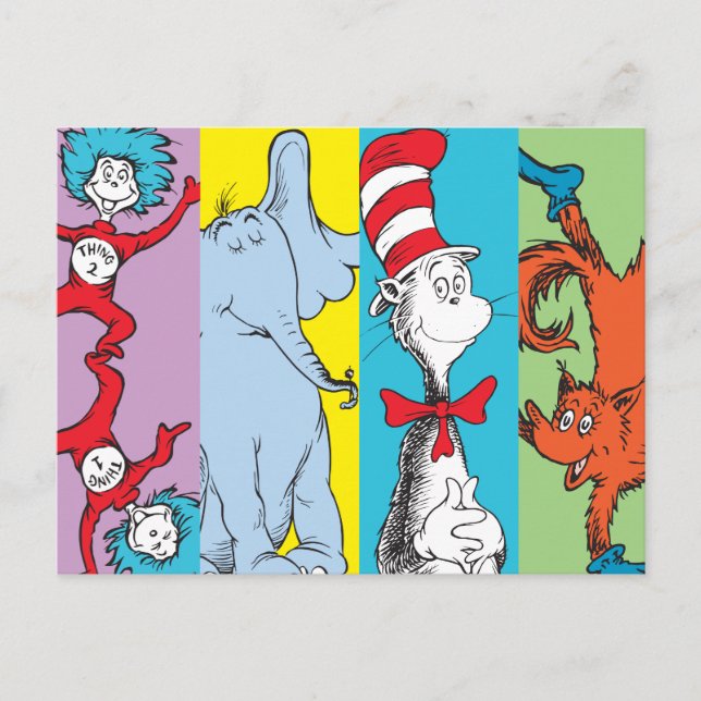Dr. Seuss | Zeichensatz Postkarte (Vorderseite)