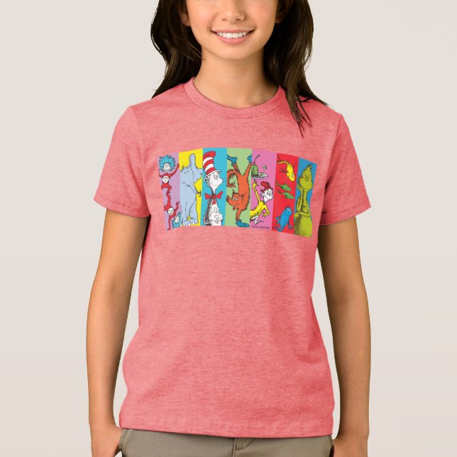 Dr. Seuss | Zeichensatz Tri-Blend Shirt (Vorderseite)