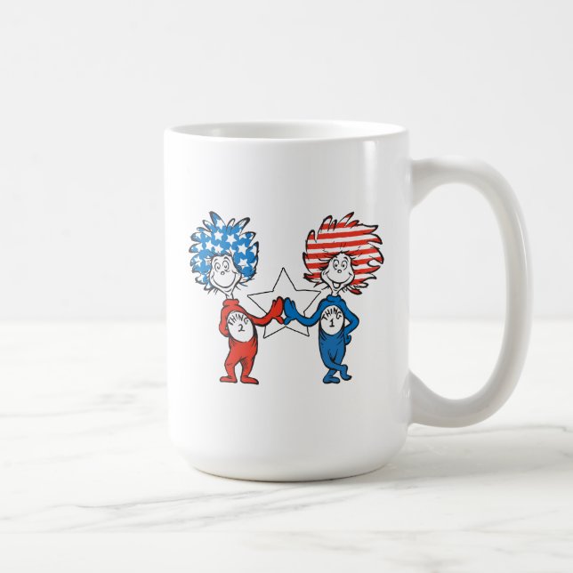 Dr. Seuss | Zwei Dinge: Patriotische Grafik Kaffeetasse (Rechts)