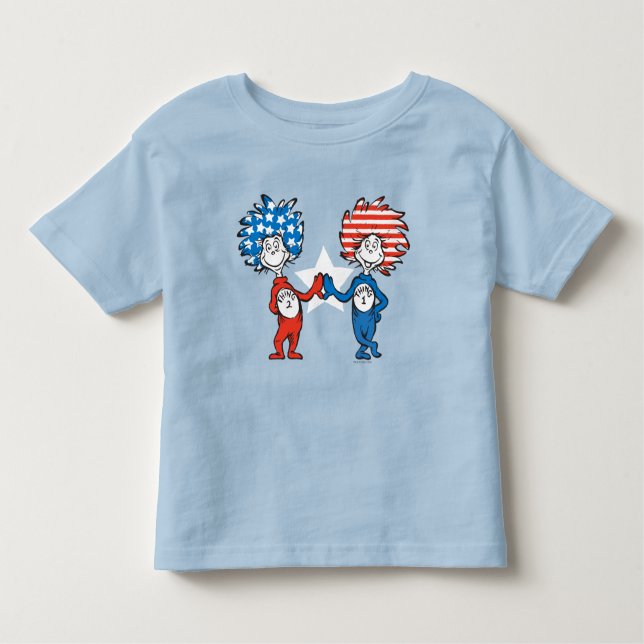 Dr. Seuss | Zwei Dinge: Patriotische Grafik Kleinkind T-shirt (Vorderseite)
