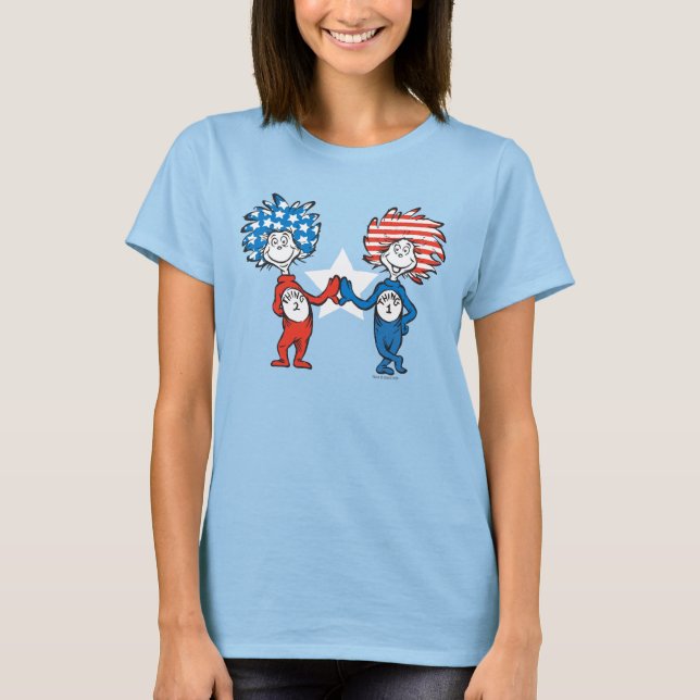 Dr. Seuss | Zwei Dinge: Patriotische Grafik T-Shirt (Vorderseite)