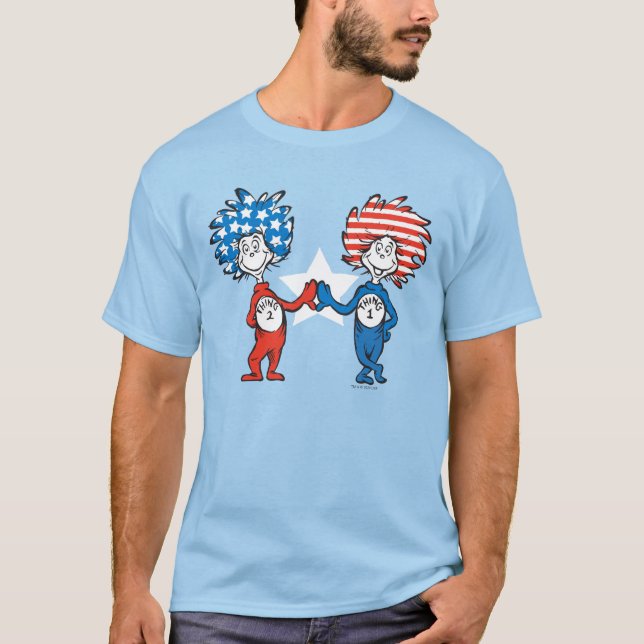 Dr. Seuss | Zwei Dinge: Patriotische Grafik T-Shirt (Vorderseite)
