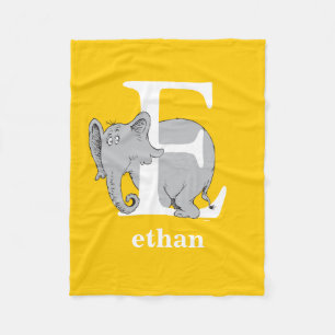 Dr. Seuss's ABC: Brief E - White Name hinzufügen Fleecedecke