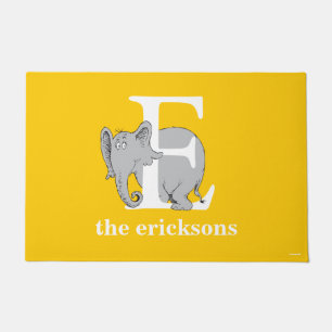 Dr. Seuss's ABC: Brief E - White   Name hinzufügen Fußmatte