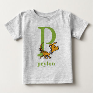 Dr. Seuss's ABC: Brief P - Grün   Name hinzufügen Baby T-shirt