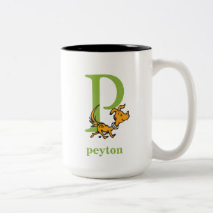 Dr. Seuss's ABC: Brief P - Grün   Name hinzufügen Zweifarbige Tasse