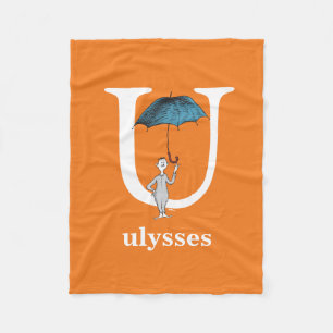 Dr. Seuss's ABC: Brief U - White   Name hinzufügen Fleecedecke