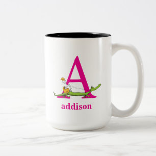Dr. Seuss's ABC: Buchstabe A - Pink Namen hinzuf Zweifarbige Tasse