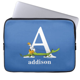 Dr. Seuss's ABC: Buchstabe A - Weiß Namen hinzuf Laptopschutzhülle