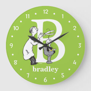 Dr. Seuss's ABC: Buchstabe B - Weiß Fügen Sie Ih Große Wanduhr