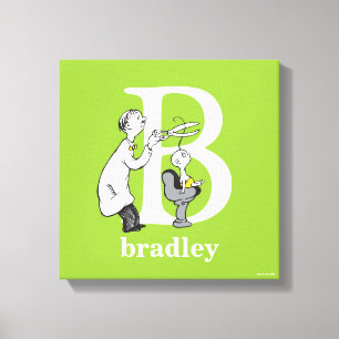 Dr. Seuss's ABC: Buchstabe B - Weiß Namen hinzuf Leinwanddruck