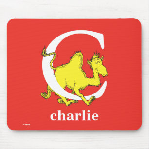 Dr. Seuss's ABC: Buchstabe C - Weiß   Namen hinzuf Mousepad
