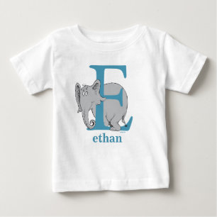 Dr. Seuss's ABC: Buchstabe E - Blau   Namen hinzuf Baby T-shirt