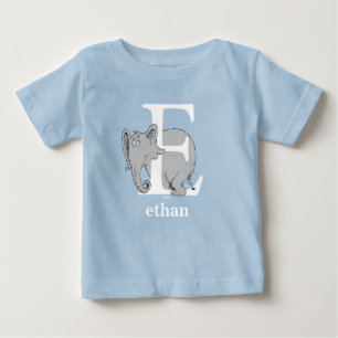 Dr. Seuss's ABC: Buchstabe E - Weiß Namen eingeb Baby T-shirt