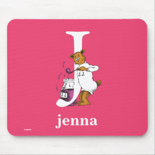 Dr. Seuss's ABC: Buchstabe J - Weiß Namen hinzuf Mousepad