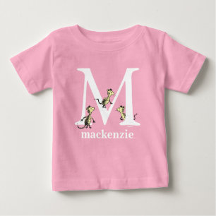 Dr. Seuss's ABC: Buchstabe M - Weiß Name hinzufüg Baby T-shirt