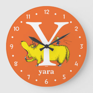 Dr. Seuss's ABC: Buchstabe Y - Weiß Fügen Sie Ih Große Wanduhr