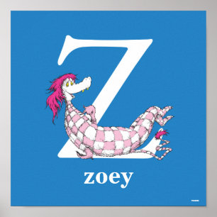 Dr. Seuss's ABC: Buchstabe Z - Weiß Namen hinzuf Poster