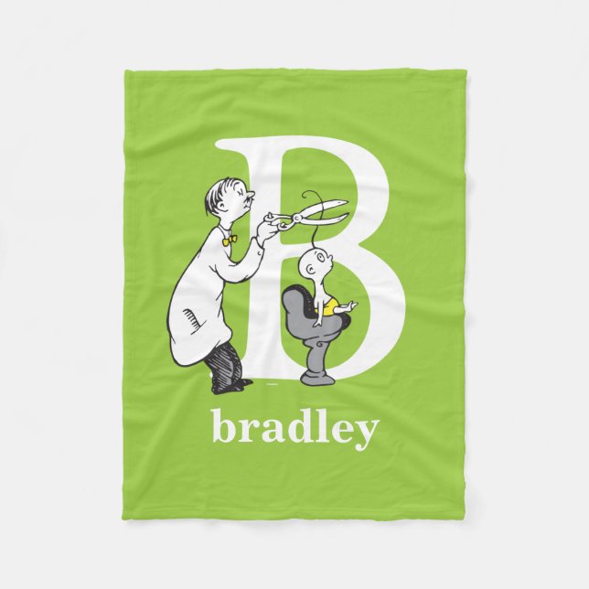 Dr. Seuss's ABC: Letter B - White | Name hinzufüge Fleecedecke (Vorderseite)