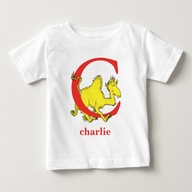 Dr. Seuss's ABC: Letter C - Red | Name hinzufügen Baby T-shirt (Vorderseite)