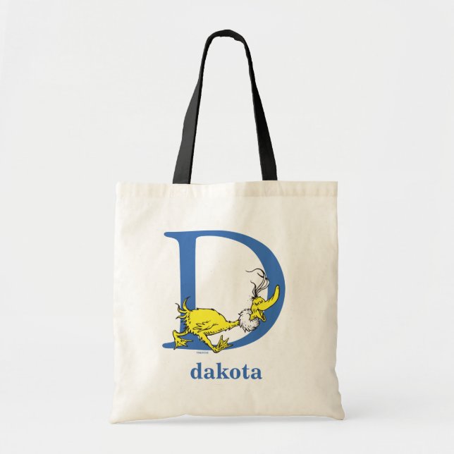 Dr. Seuss's ABC: Letter D - Blue | Name hinzufügen Tragetasche (Vorne)