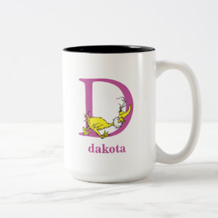 Dr. Seuss's ABC: Letter D - Lila   Name hinzufügen Zweifarbige Tasse