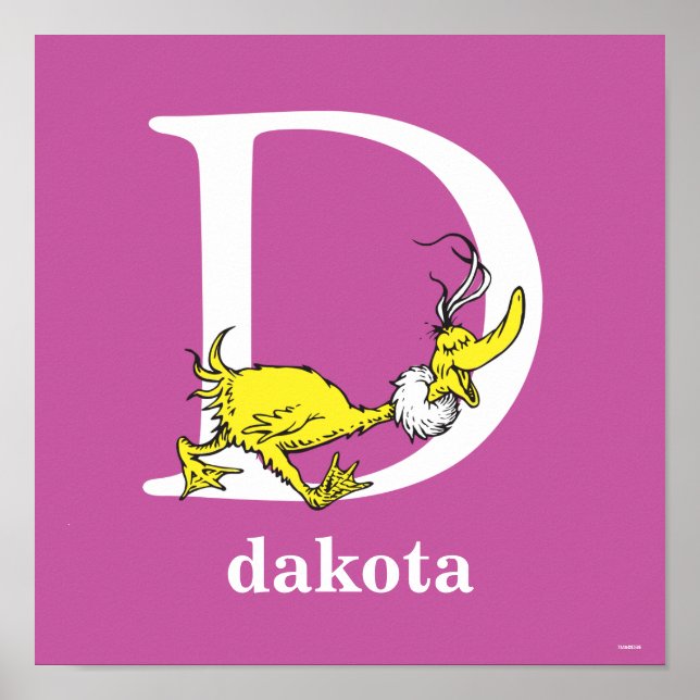 Dr. Seuss's ABC: Letter D - White | Name hinzufüge Poster (Vorne)