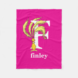 Dr. Seuss's ABC: Letter F - White   Name hinzufüge Fleecedecke