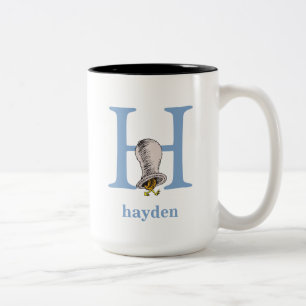 Dr. Seuss's ABC: Letter H - Blue   Add Your Name Zweifarbige Tasse