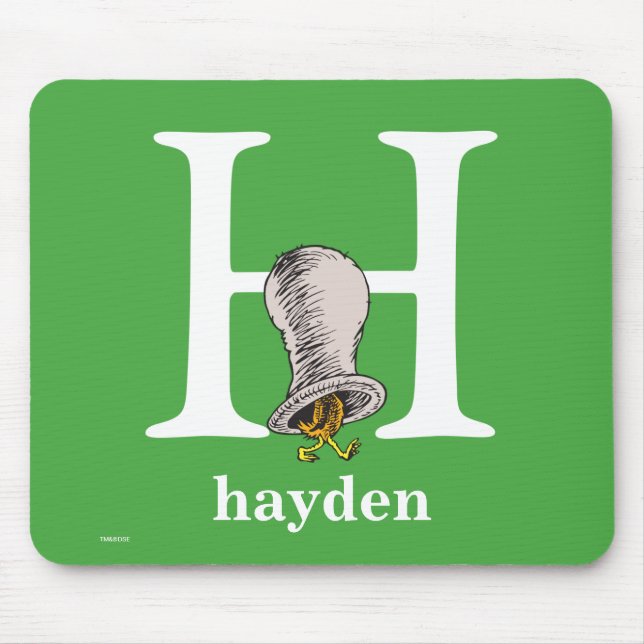 Dr. Seuss's ABC: Letter H - White | Name hinzufüge Mousepad (Vorne)