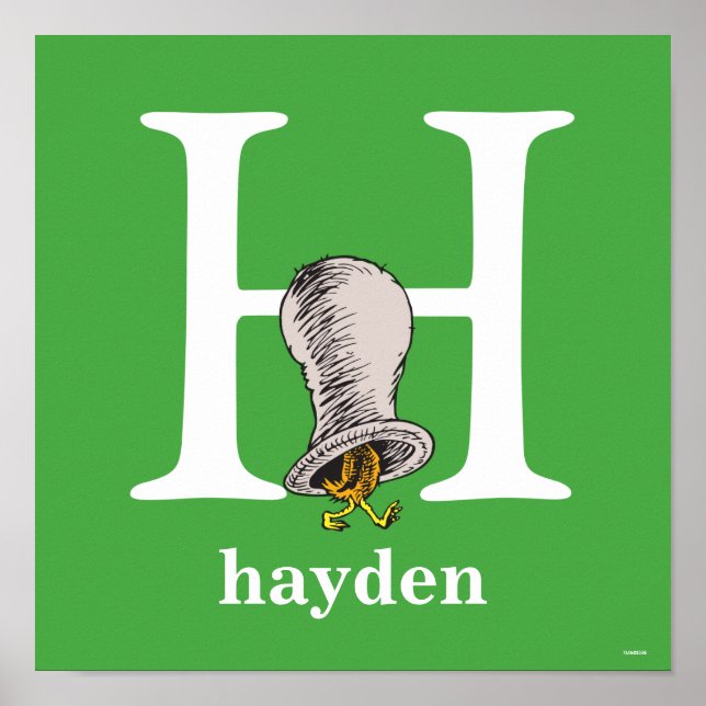 Dr. Seuss's ABC: Letter H - White | Name hinzufüge Poster (Vorne)