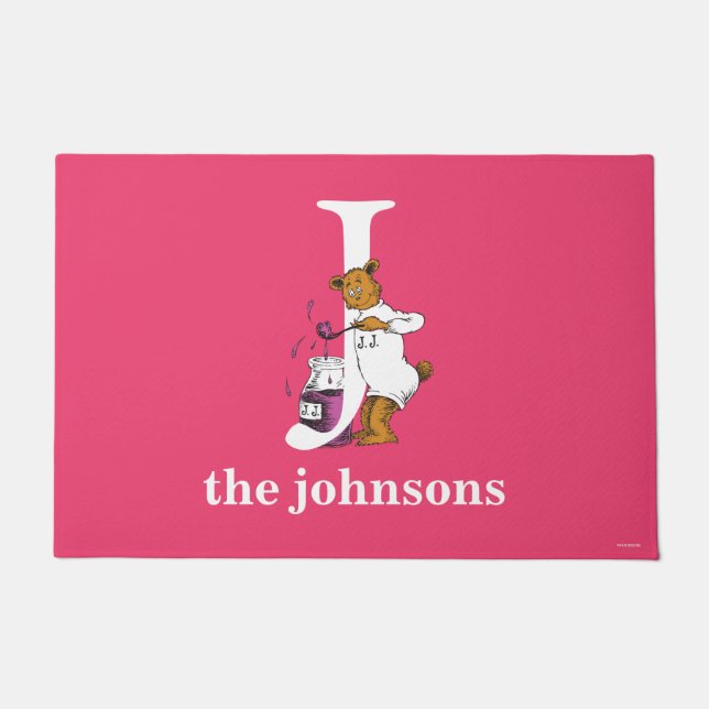 Dr. Seuss's ABC: Letter J - White | Name hinzufüge Fußmatte (Vorderseite)