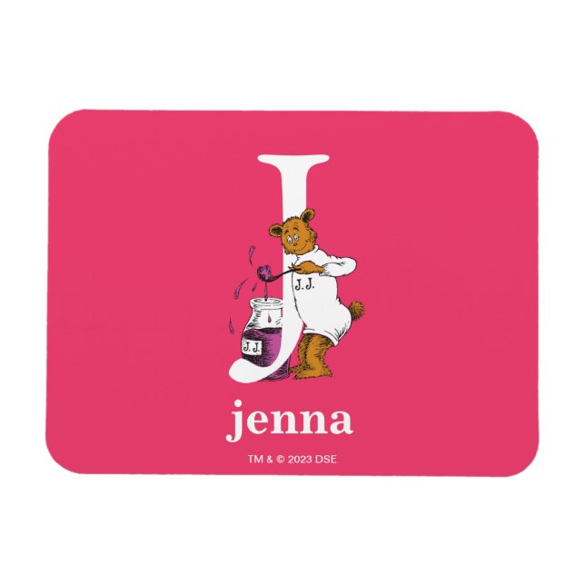 Dr. Seuss's ABC: Letter J - White | Name hinzufüge Magnet (Horizontal)