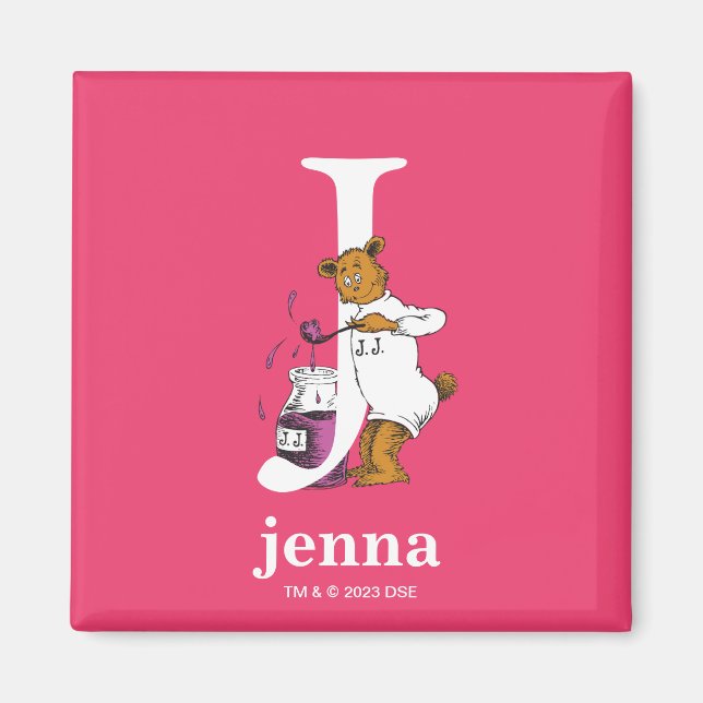 Dr. Seuss's ABC: Letter J - White | Name hinzufüge Magnet (Vorne)