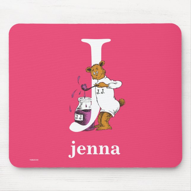 Dr. Seuss's ABC: Letter J - White | Name hinzufüge Mousepad (Vorne)