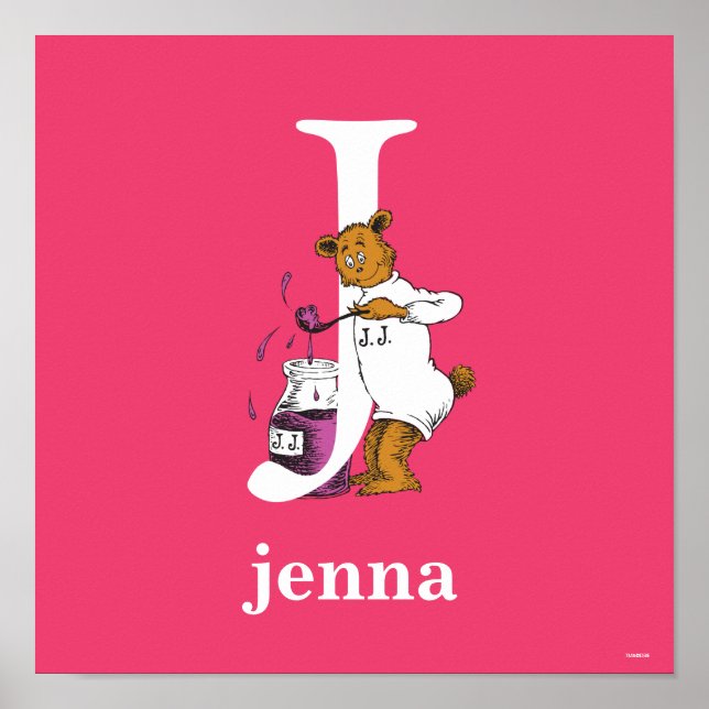 Dr. Seuss's ABC: Letter J - White | Name hinzufüge Poster (Vorne)