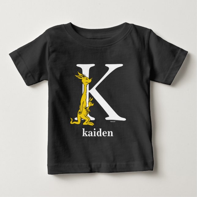 Dr. Seuss's ABC: Letter K - White | Name hinzufüge Baby T-shirt (Vorderseite)