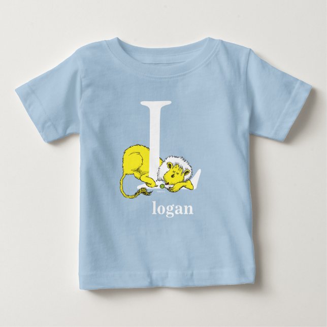 Dr. Seuss's ABC: Letter L - White | Name hinzufüge Baby T-shirt (Vorderseite)