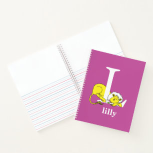 Dr. Seuss's ABC: Letter L - White Name hinzufüge Notizbuch