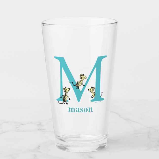 Dr. Seuss's ABC: Letter M - Aquamarin | Name hinzu Glas (Vorderseite)