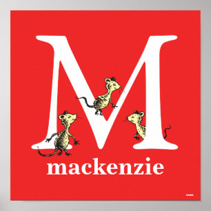Dr. Seuss's ABC: Letter M - White   Name hinzufüge Poster